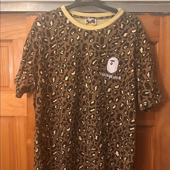 A Bathing Ape Leopard Print T-Shirt - Picture 1 of 9